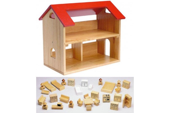 Solid Wood Dollhouse (Available Furnished or Unfurnished) Solid Wood Dollhouse (Available Furnished or Unfurnished)