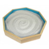 Octagonal Wooden Sand Tray with Lid