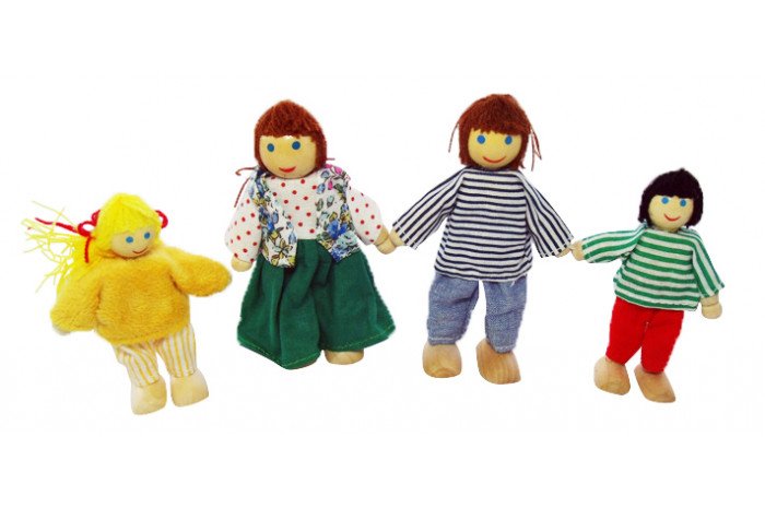 Bendable Wooden Doll Family (Economy) Bendable Wooden Doll Family (Economy)