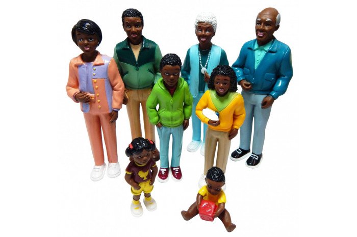 Pretend Play Family- 8 Piece African American Pretend Play Family- 8 Piece African American