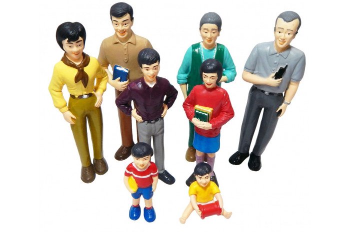Pretend Play Family- 8 Piece Asian Pretend Play Family- 8 Piece Asian