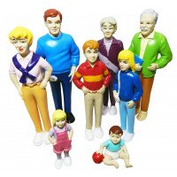 Pretend Play Family- 8 Piece Caucasian