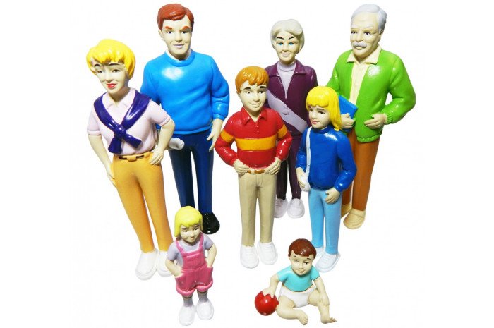 Pretend Play Family- 8 Piece Caucasian Pretend Play Family- 8 Piece Caucasian