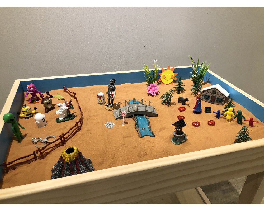 Basic Wooden Sand Tray with Lid Sand Tray Therapy
