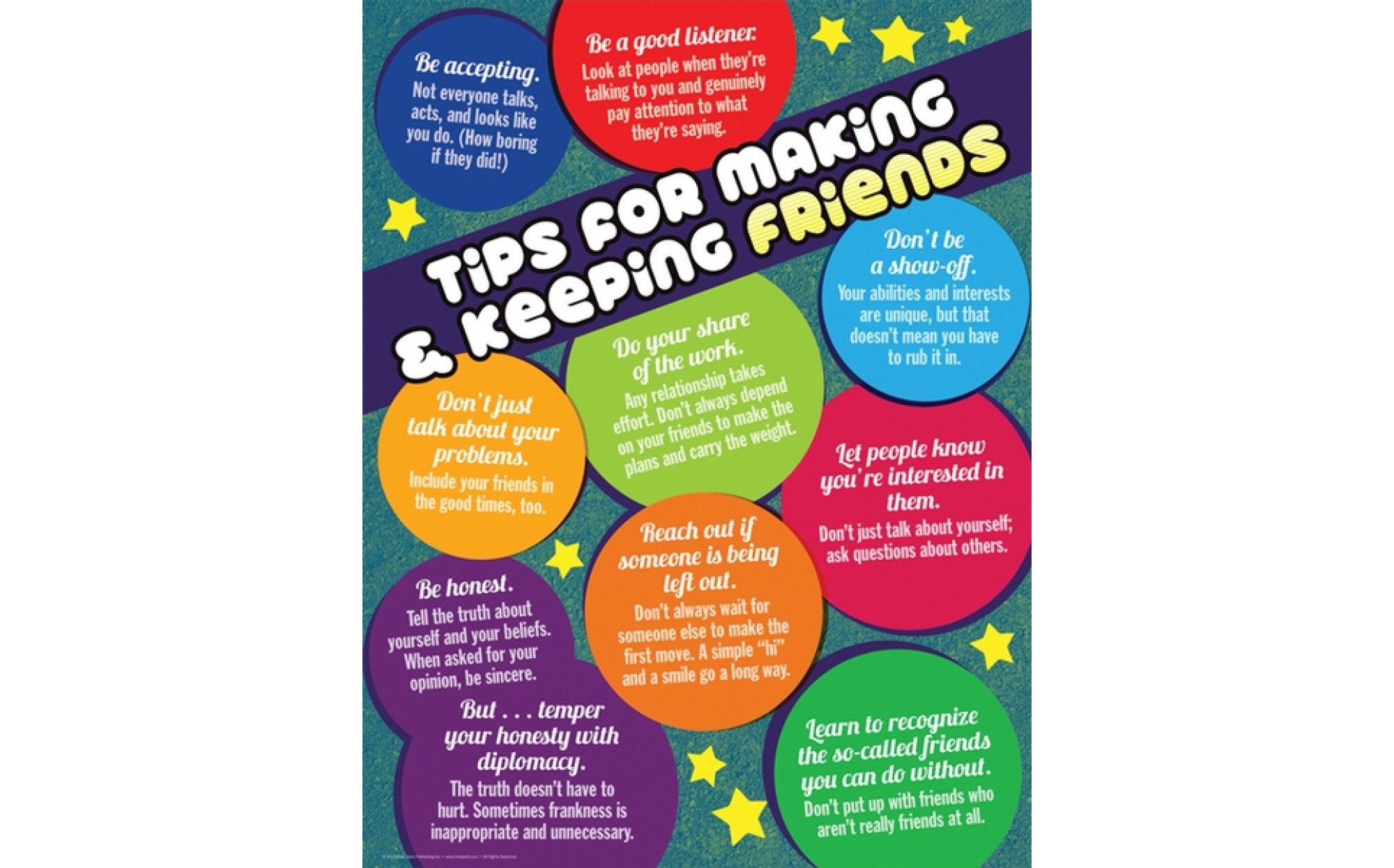 Tips For Making And Keeping Friends Poster: Free Spirit Publishing