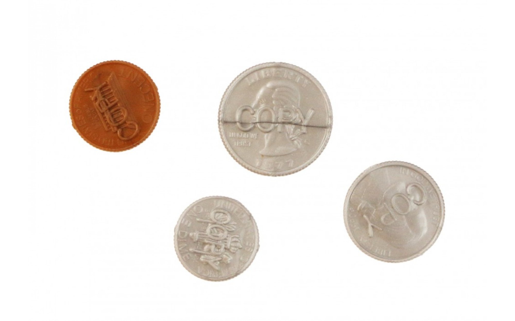 Plastic Coins (Set of 4) Sand Tray Therapy