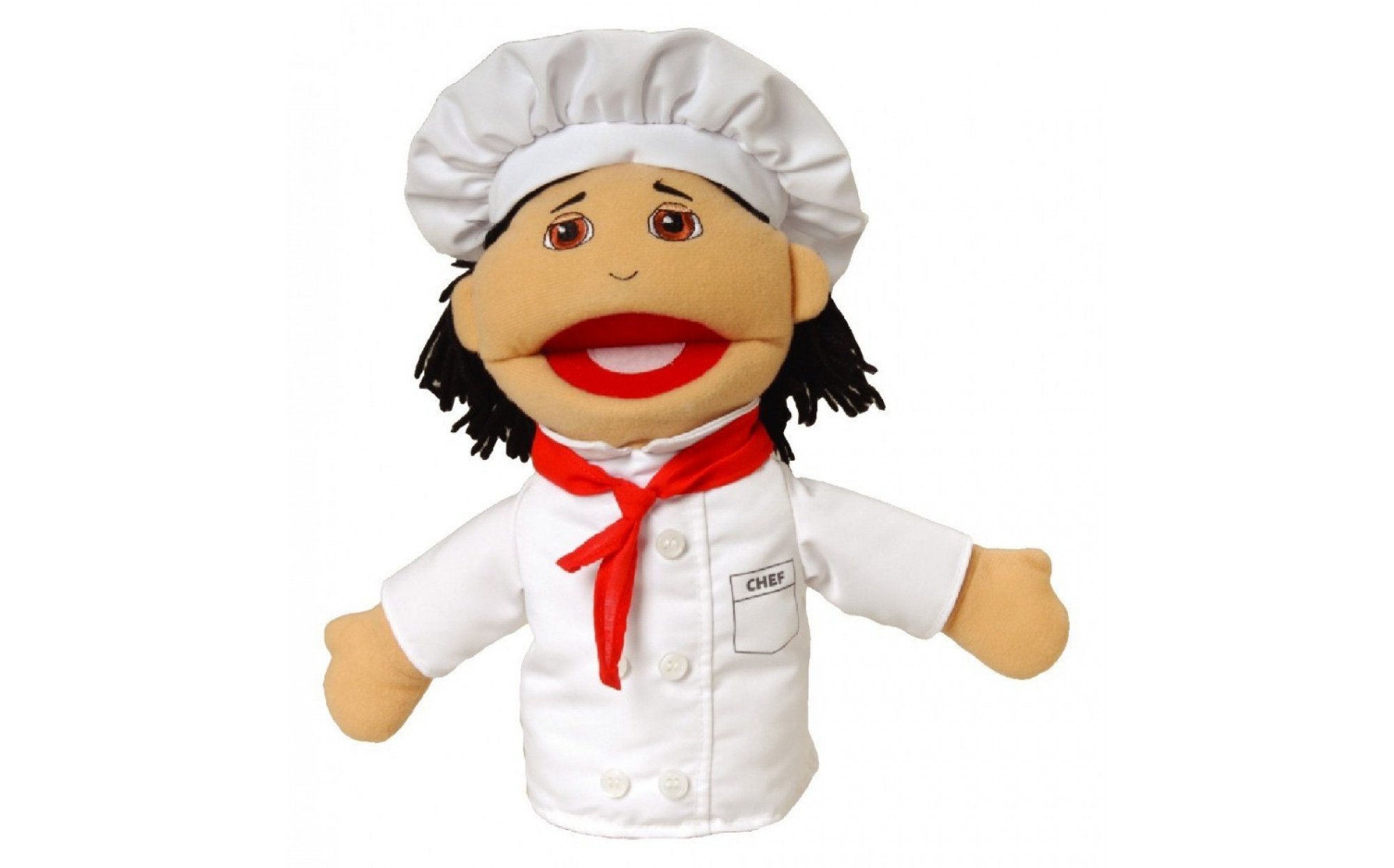 chef puppet with stick
