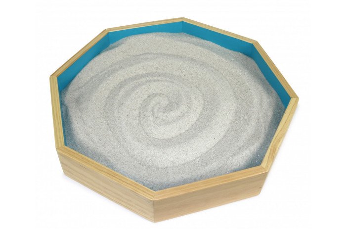 Octagonal Wooden Sand Tray with Lid – Sand Tray Therapy