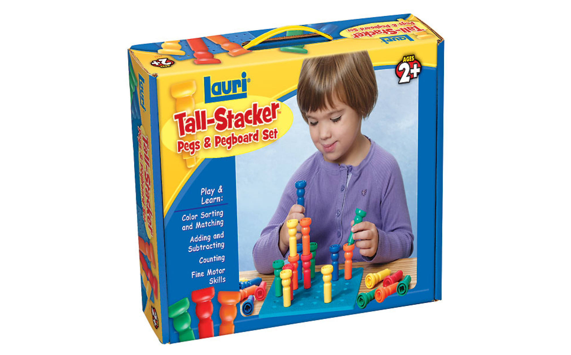 Tall Stacker Pegs And Pegboard Play