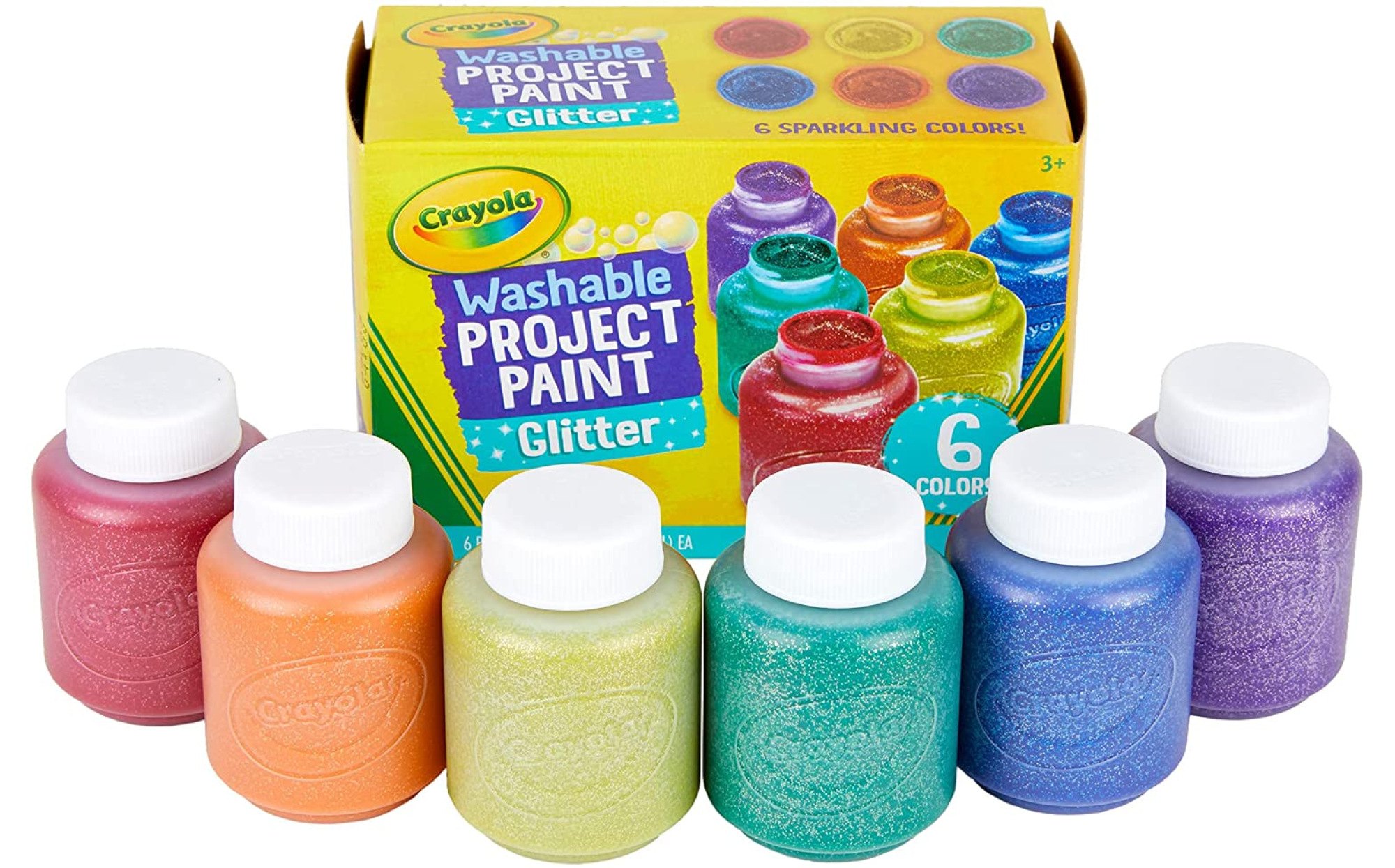  Crayola Kids' Paint Washable, Assorted Colors, 6 Count (Pack of  2) : Toys & Games