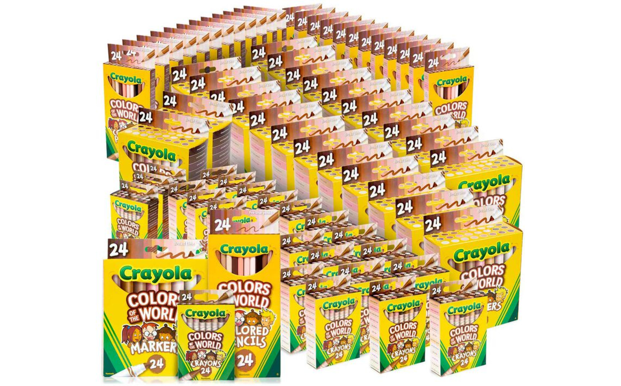 Colors of the World Classpack, 75 Boxes of 24 Count Coloring Supplies – Art  Therapy