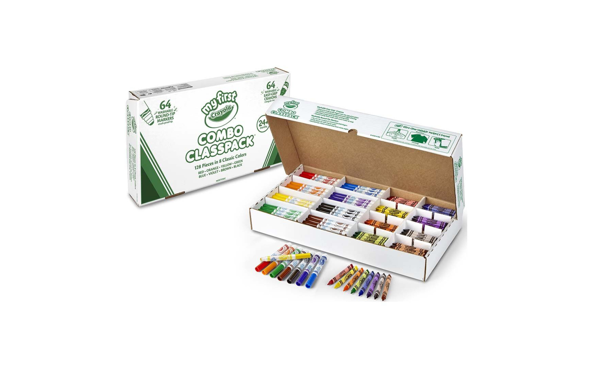 Crayola Original Broad Line Marker Classpack, Conical Tip, Assorted Colors,  Set of 256