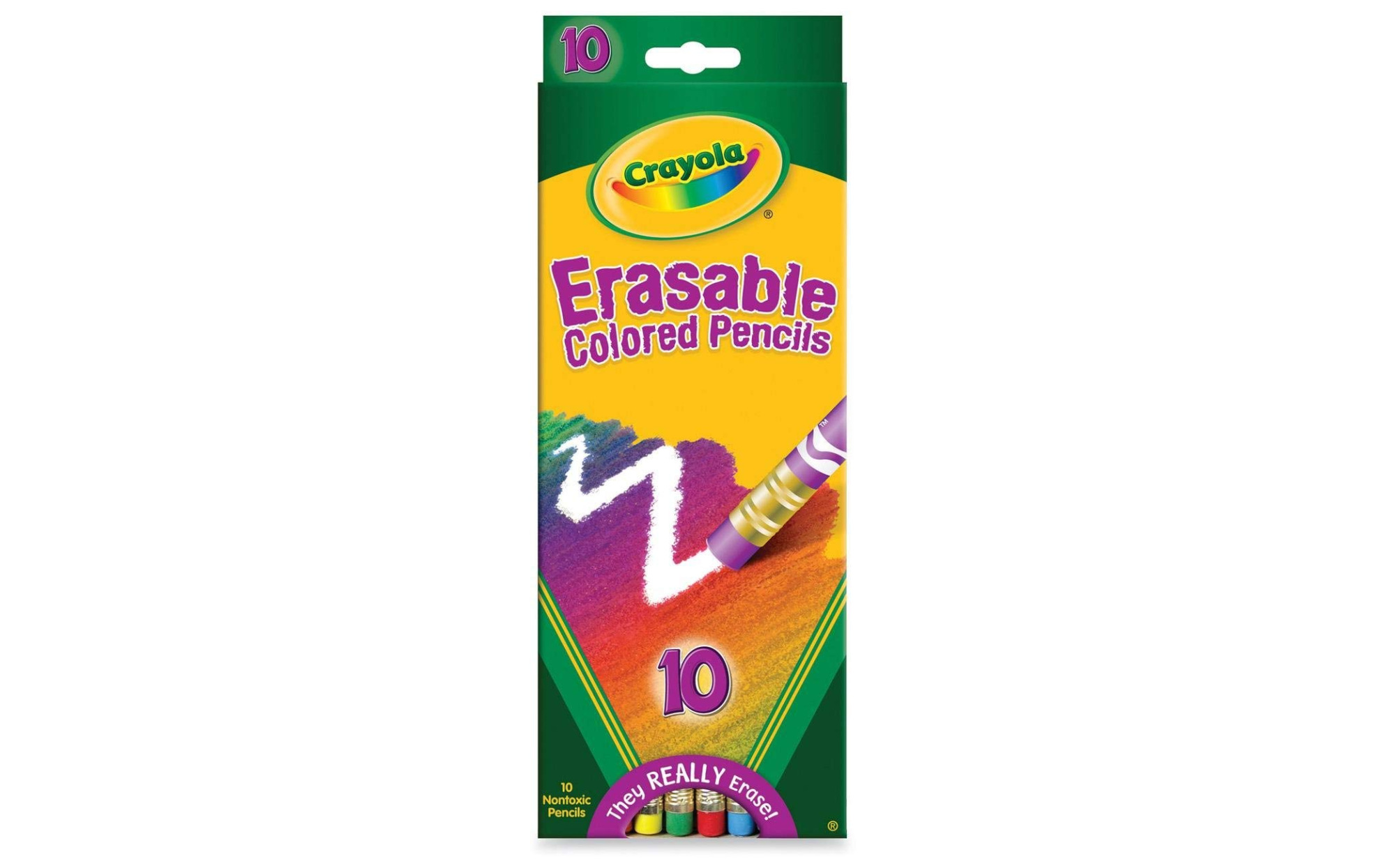 Crayola Pencils, Colored, Erasable, Sharpened - 10 pencils