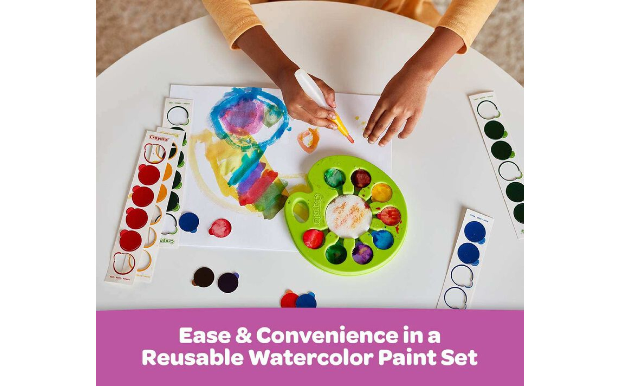 Pop & Paint Washable Watercolor Palette - BIN530505, Crayola Llc