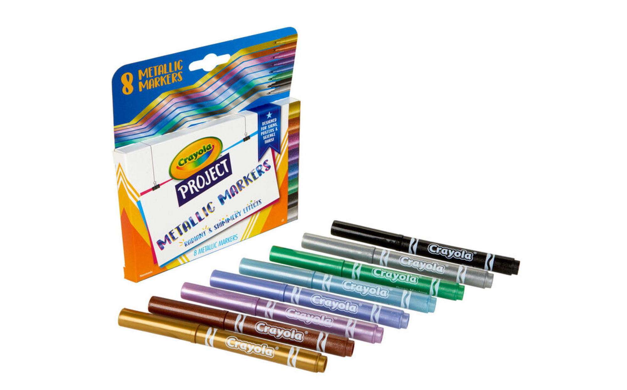 Swatching Crayola Glitter & Metallic Markers 