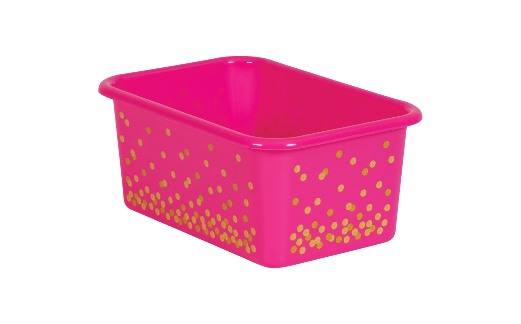 Small Plastic Storage Bin - Pink Confetti – Art Therapy