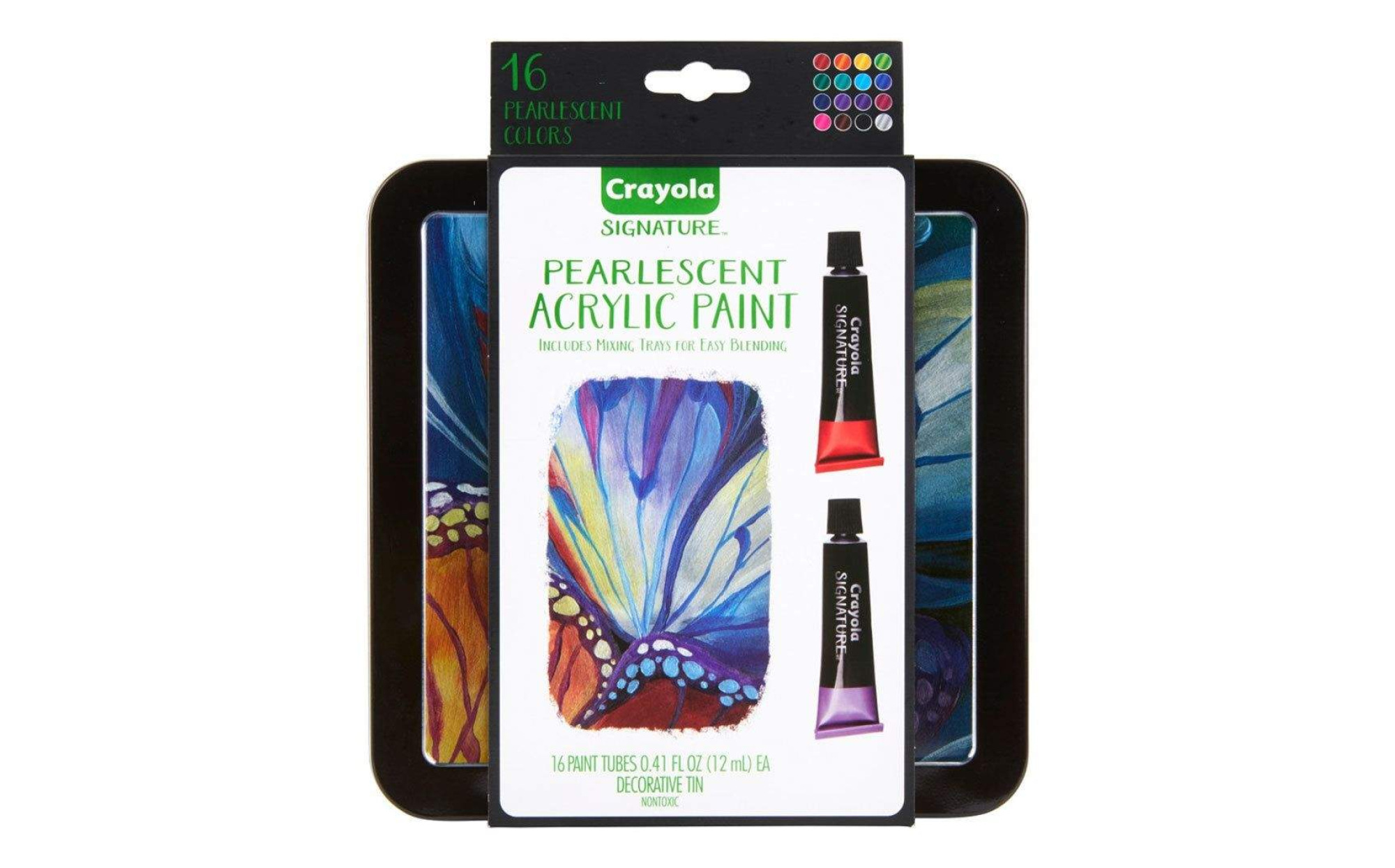 Crayola Multi-Surface Acrylic Paint Set, 4-Colors, Primary Colors
