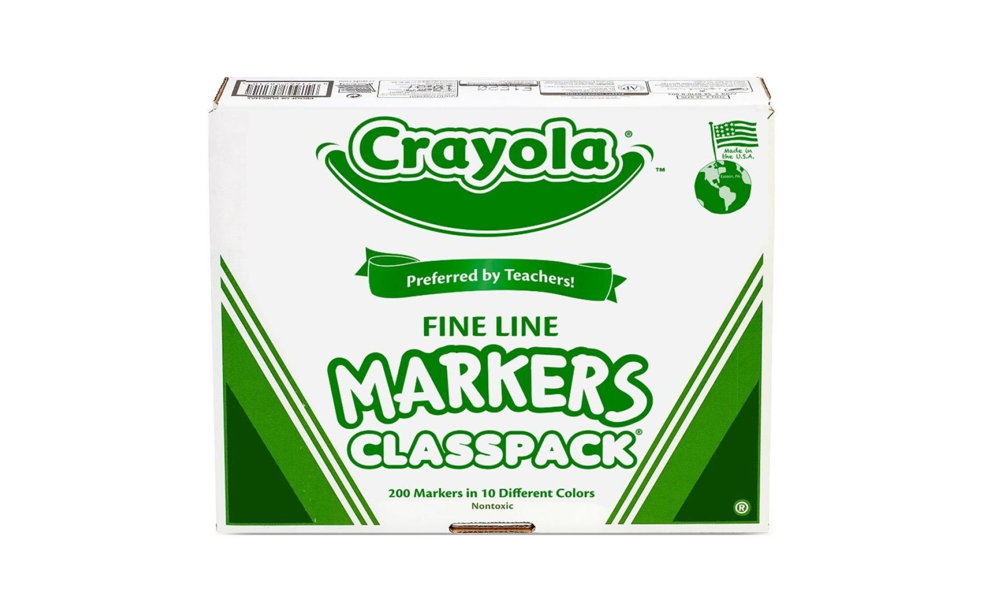 Crayola fabric Fibe line markers 10 pack new