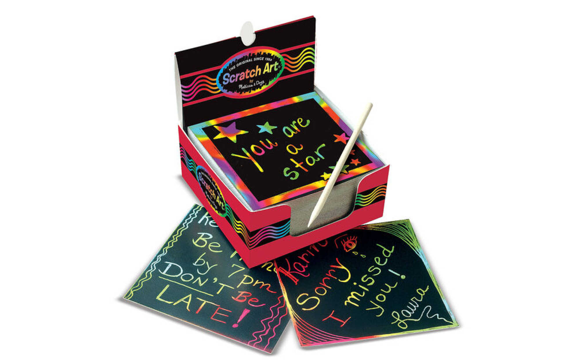 Rainbow Mini Scratch Art Notes (Box of 125) - Fun Stuff Toys