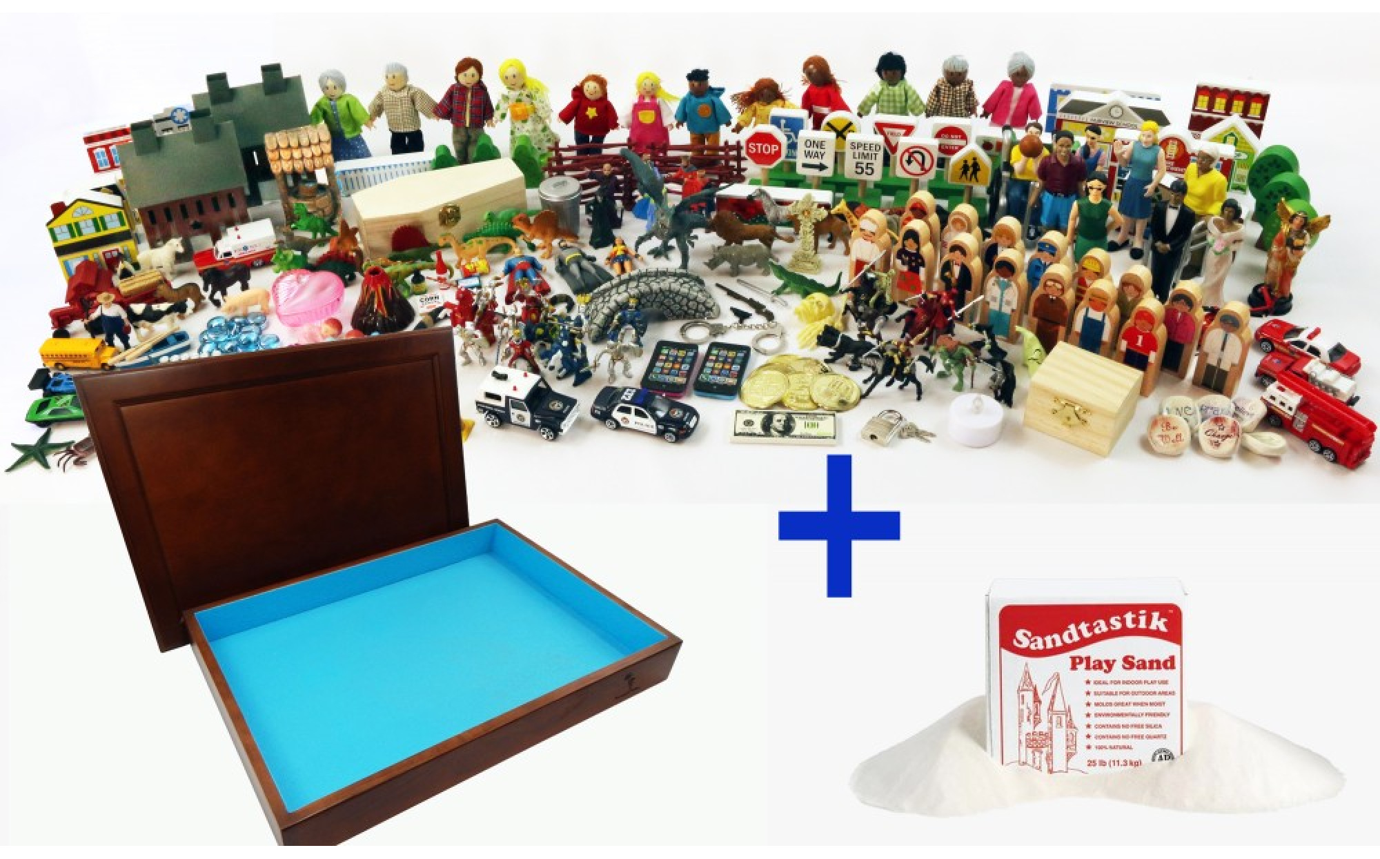 Buy EZ Sand Tray Therapy Professional Starter Kit Play Therapy includes  Professional Sand and 100+ miniatures (with FREE First Session Script of  exactly what to say when introducing Sandtray to clients) Online