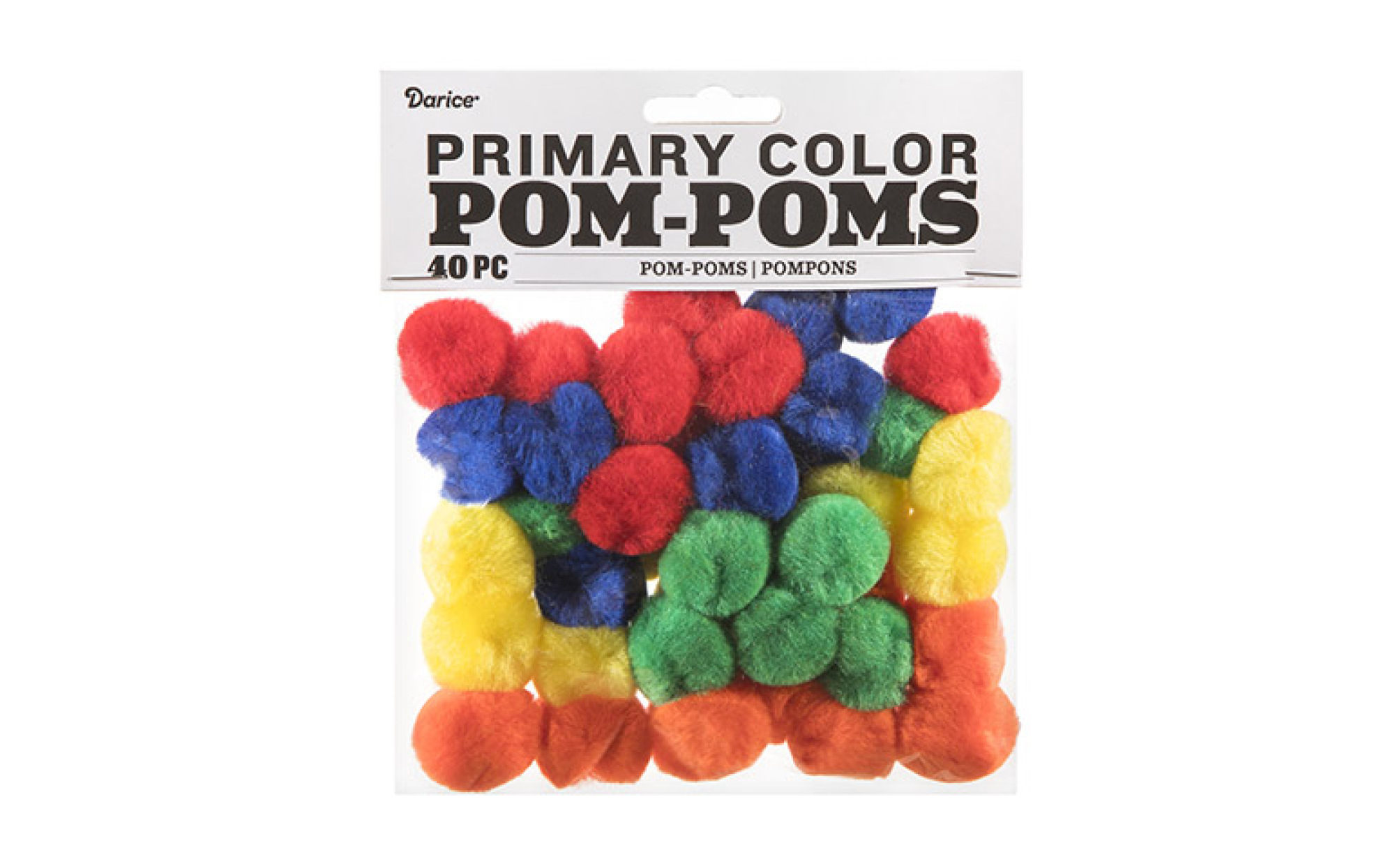 3/4 inch Mutlicolored Small Craft Pom Poms 100 Pieces