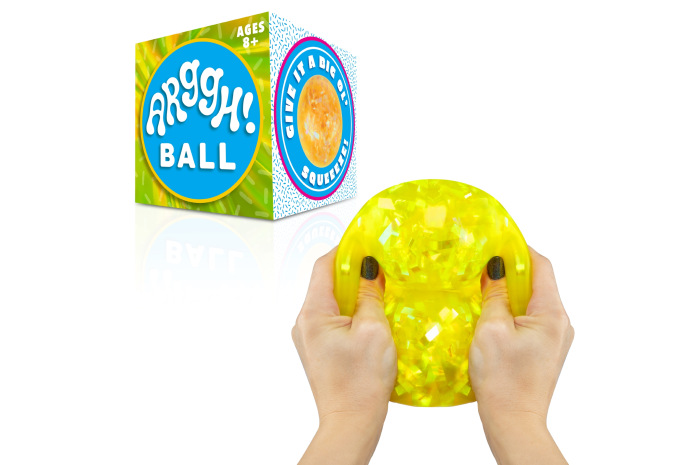 Arggh! Large Glitter Fidget Ball - Yellow Arggh! Large Glitter Fidget Ball - Yellow