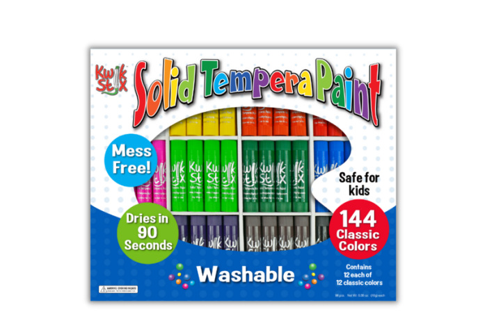Kwik Stix Mess Free Solid Tempera Paint Sticks - 144 ct Classpack