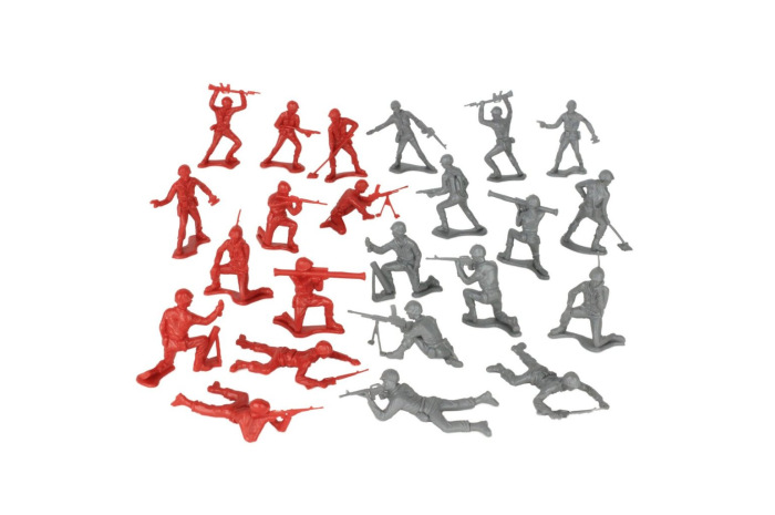 100 Piece Gray & Red Army Men 100 Piece Gray & Red Army Men
