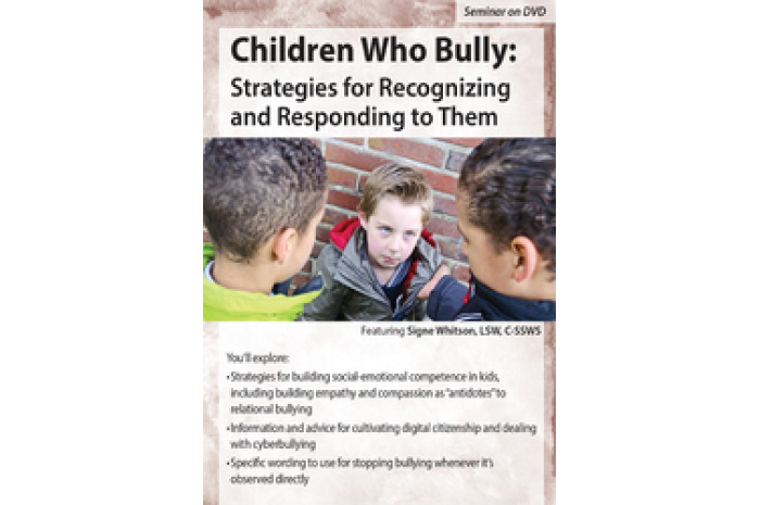 Children who Bully: Strategies for Recognizing and Responding to Them DVD