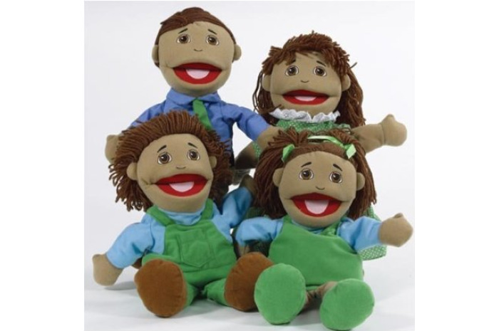 Set of 4 Marvel Education Moveable Mouth Family Puppets Asian Ethnicity 