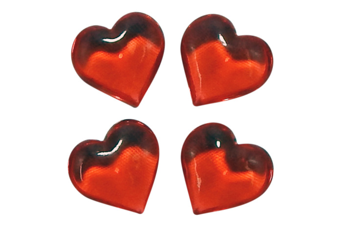 Red Hearts (4 pieces)