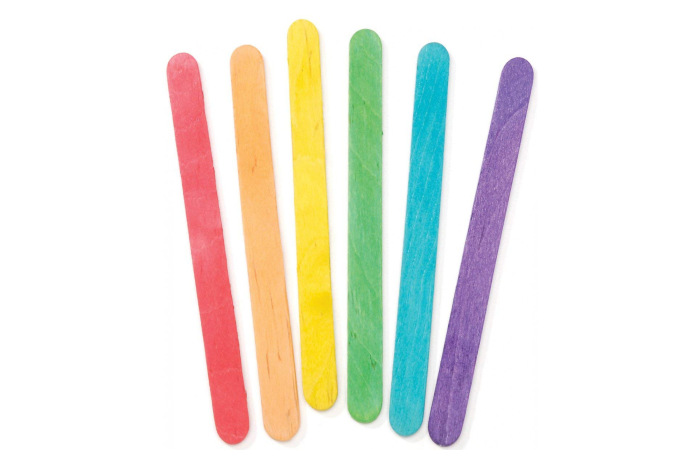 Colorful Wood Craft Sticks - 100 pieces Colorful Wood Craft Sticks - 100 pieces