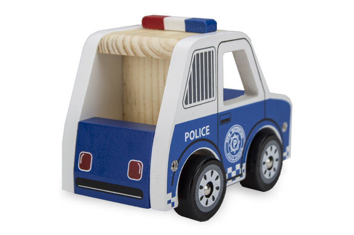 Wooden Wheels Police Car