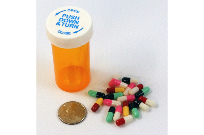 Prescription Bottle and Capsules 