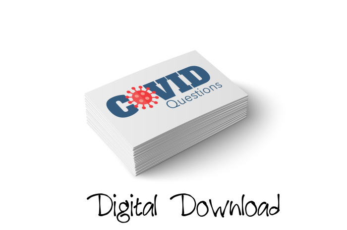 Covid Questions Card Deck - Printable Digital Download