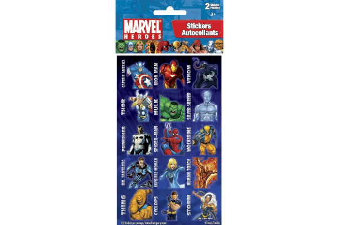 Superhero Stickers (Pack of 4 Sheets) Superhero Stickers (Pack of 4 Sheets)