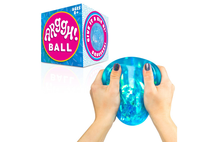 Arggh! Large Glitter Fidget Ball - Blue