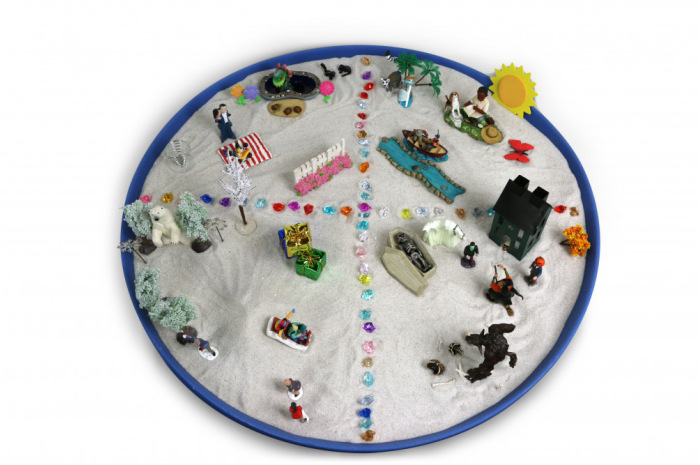 Group Round Plastic Sand Tray