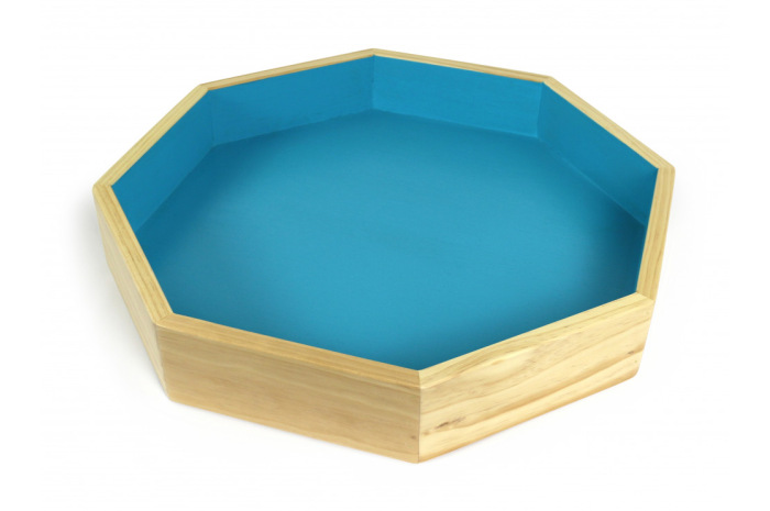 Octagonal Wooden Sand Tray with Lid