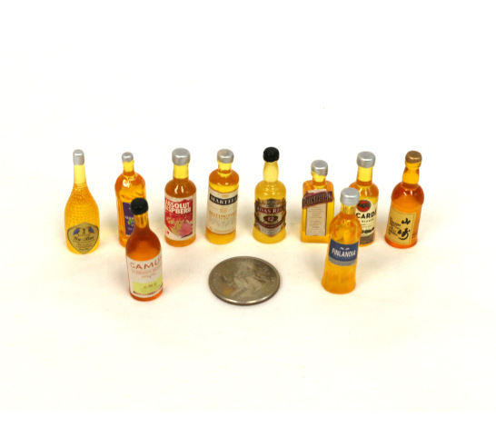 Tiny Liquor Bottles (set of 4)