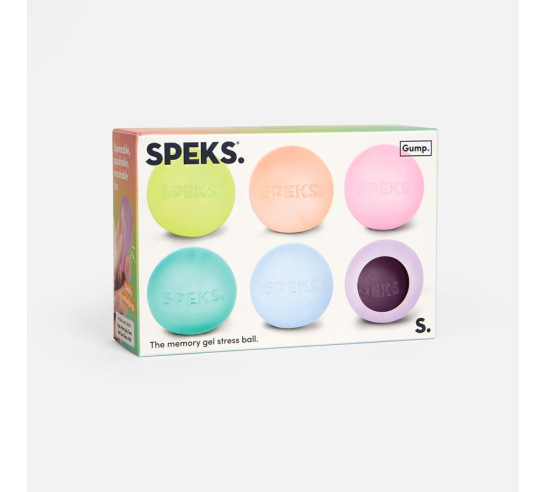 Speks Mini Gump Memory Gel Stress Ball - 6 Pack - Multicolor