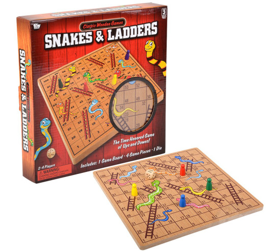 Wooden Snakes And Ladders