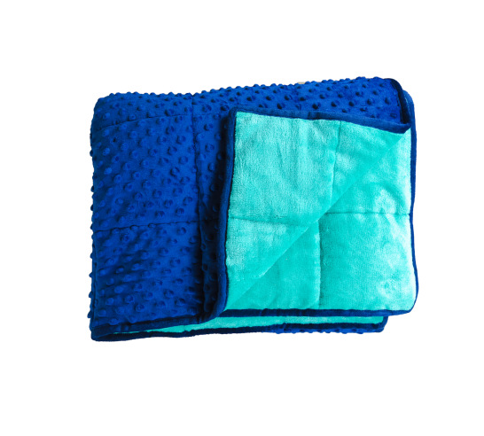 Soft Fleece Dual Texture Weighted Sensory Blanket - 7lb