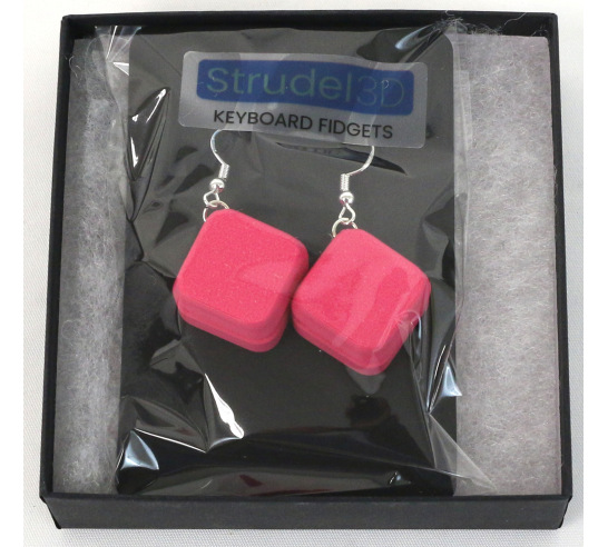 Mechanical Fidget Earrings - Magenta