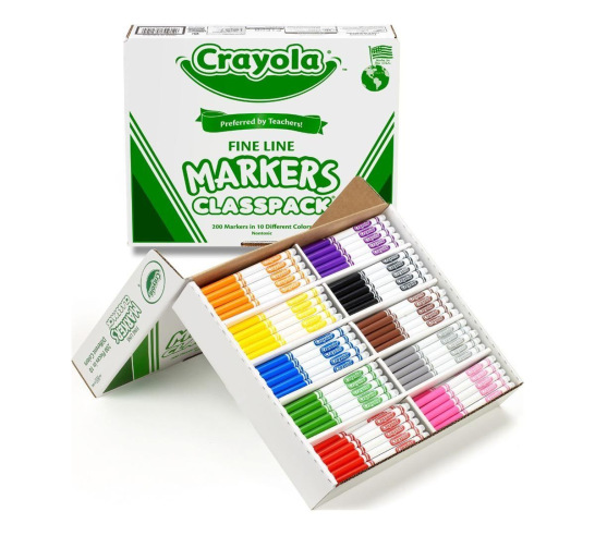 200 Count Crayola Fine Line Markers Classpack