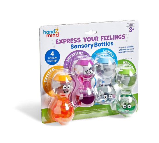 Express Your Feelings Sensory Bottles - Excited, Nervous, Lonely, and Impatient