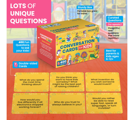 Conversation Cards for Kids - 400 Conversation Starters