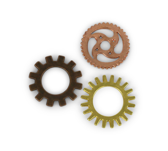 Miniature Gears (set of 3 assorted)