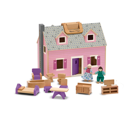 Fold & Go Portable Dollhouse (Furnished)