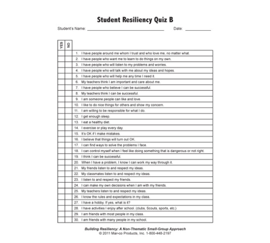 Building Resiliency: A Non-Thematic Small Group Approach